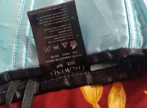 Aqua Blue Satin Corset Top