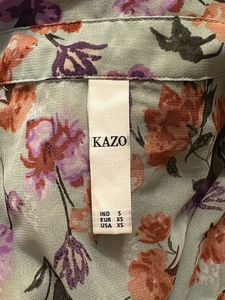 KAZO Chic Floral Satin Shirt | Size S