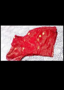 Exquisite Red &amp; Gold Silk Saree