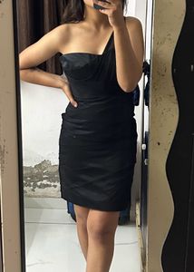 One Shoulder Black Dress