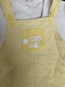 Baby boy Yellow Striped Romper Set