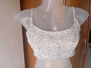 Chic Dalmatian Print Crop Top