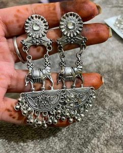 Oxidized Silver Statement Earrings ( 3 pair )