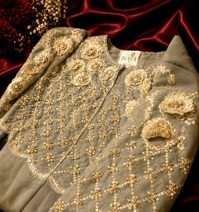 partywear peplum with plazzo and duppata set