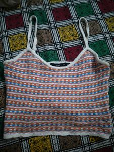 Crocheted Crop Tank Top