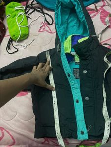 Kids Black Puffer Winter Jacket