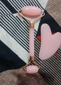 Rose Quartz Roller &amp; Gua Sha Set