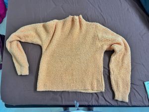 Peach Fuzzy Knit Sweater