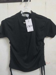 Black Ruched Top