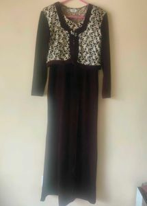 Women S-M Maroon Velvet 2-piece Max