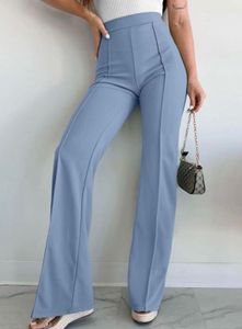 Women powderBlue wide Leg Pants