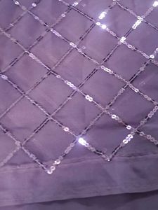 Elegant Lavender Saree with Sequins