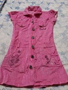 Cute Pink Button-Down Dress