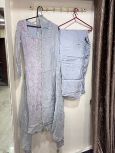 Midnight grey Elegant Women's Kurta Set
