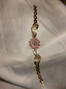 Gold-Tone Peacock Bracelet