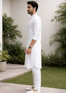 PURE ✨ COTTON Men's White Kurta Pajamas