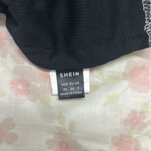 SHEIN - Black Ribbed Corset Top