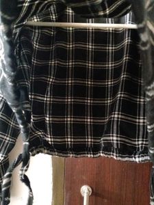 Checked Cropped Shirt