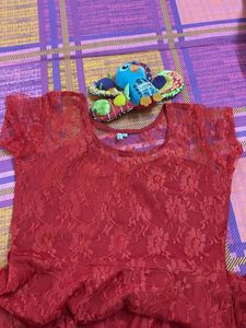 Red Lace Blouse