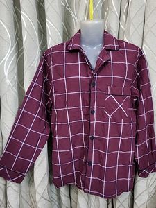 Classic Plaid Pajama Shirt for Men