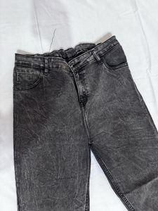 Grey Wash Baggy Jeans