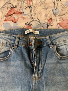 Zara Women  Blue Denim Jeans