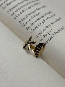 Gold Starfish & Seashell Ring