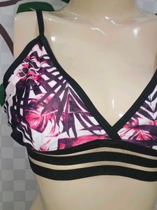 (200)Tropical Print Bralette