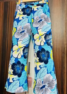 Floral Print Wide Leg Pants