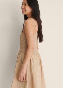 -Chic Smocked Button-Down Sundre