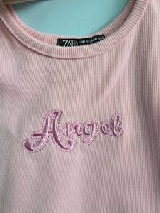 Zara Pink Angel Baby Tank Top