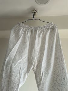 Chikankari Hand Embroidered Straight Bottom