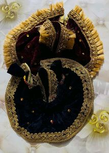 Laddu Gopal Fancy Dress Fabric Velvet Colour Blue