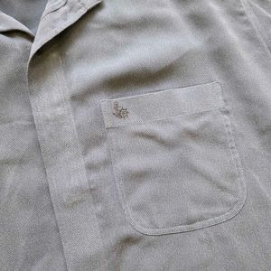 Vintage Men's Long Sleeve Dark Blue Shirt