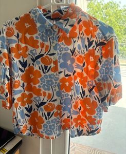 ZUDIO Vibrant Floral Print Button-Up Shirt