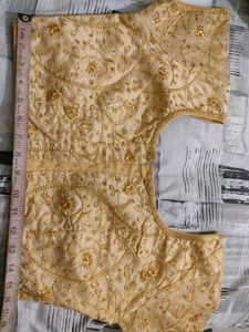 Gold Embellished Sari Blouse