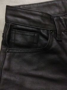 Black Faux Leather Wide Leg Pants