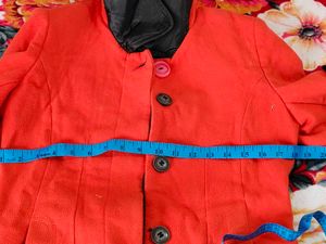 Urgent Sell Orange  Wool Blend Coat