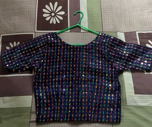 Embroidered Blue Blouse