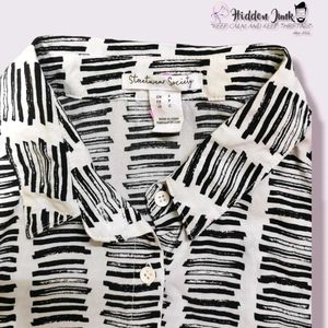 Chic Sleeveless Striped Button-Up Top