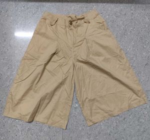 Korean Khaki Wide Leg Shorts