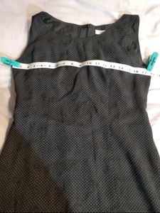 Vintage Black Sleeveless Midi Dress