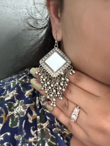 Boho Mirror Drop Earrings