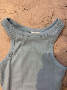 Light Blue Ribbed Tank Top
