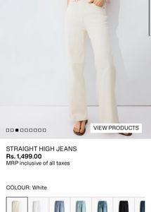 Straight High Jeans - White