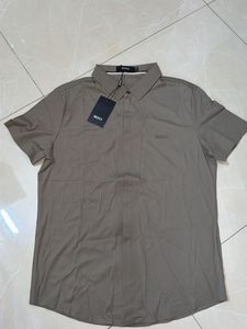 BOSS Olive Green Stitchless Zipper Shirt