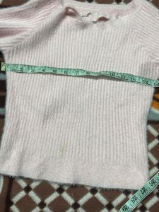 Pink Knit Long Sleeve Top