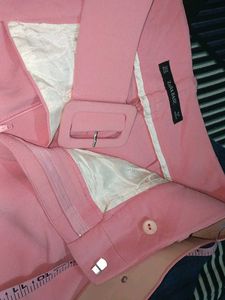 Stylish pastel Pink High-Waist Trousers