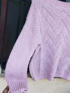 PINK WOOLEN SWEATER Medium Size...