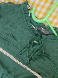 Max Chic Green Textured Midi Dress bust 36